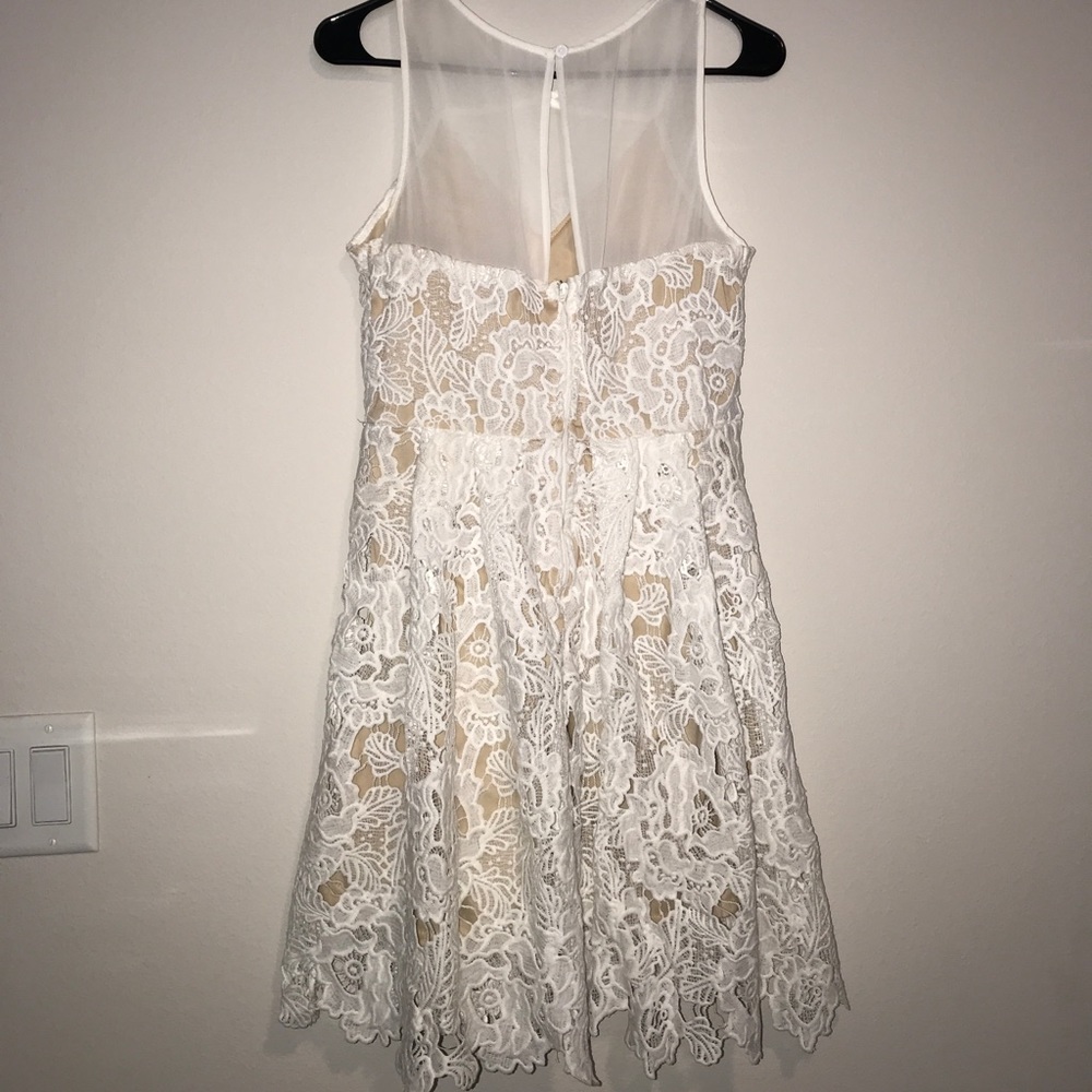 White Crochet Dress - Picture 3 of 4